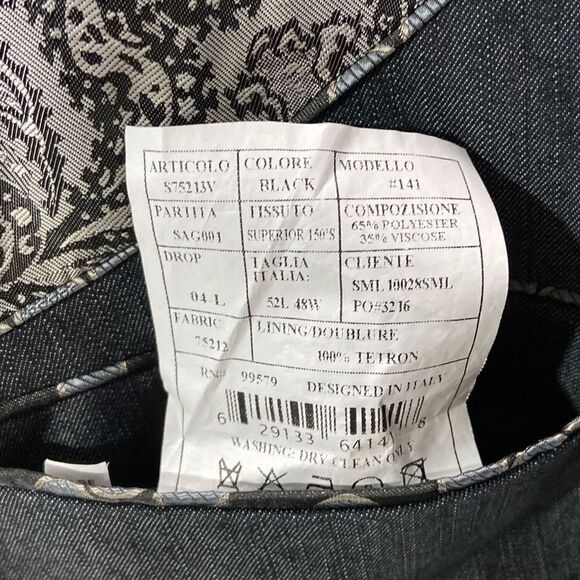 VTG Mecca Gray 3 Button Suit Jacket Tan Piping Sz 52L 48” W Italian Inspired - Picture 6 of 7